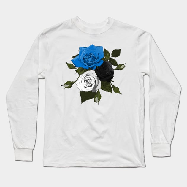 Estonia Roses Long Sleeve T-Shirt by Fusti